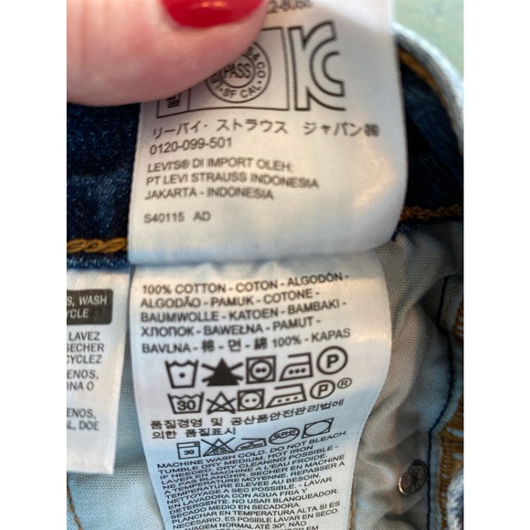 Levi’s 501 shorts cut offs blue jean denim button fly 100% cotton size w26 - Picture 9 of 9